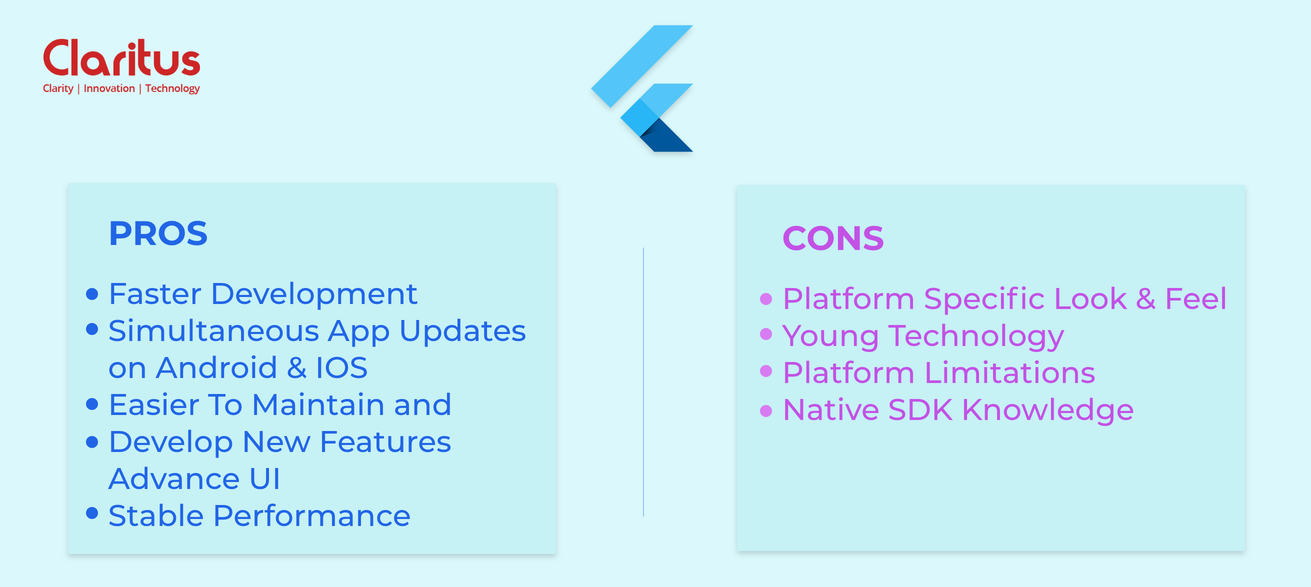 flutter pros